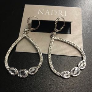 NWOT - NADRI Open CZ Teardrop Earrings
